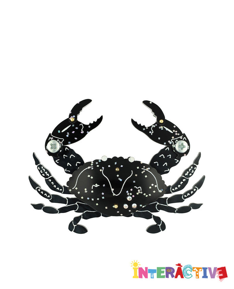 Mystic Moon Crab Brooch -Interactive-