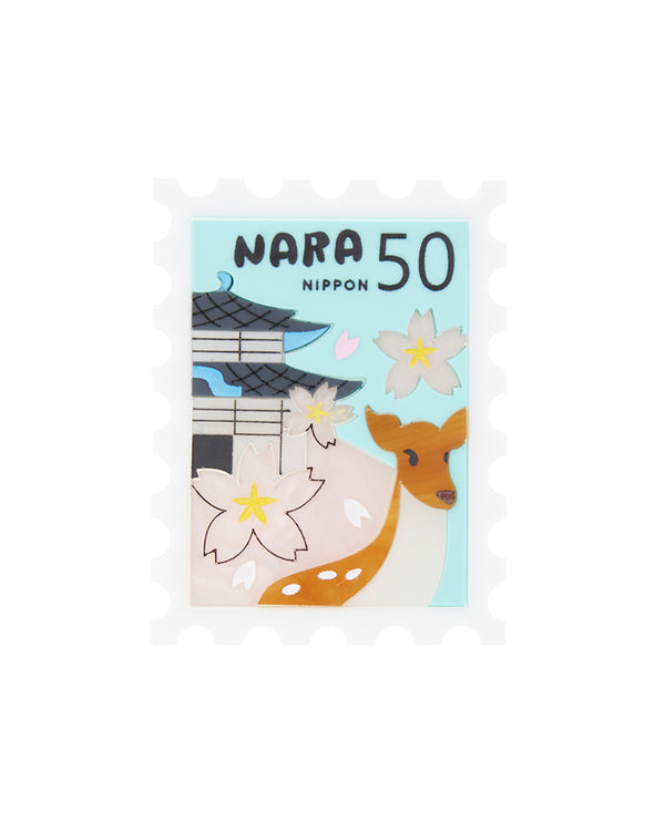 Nara Letter Stamp Brooch