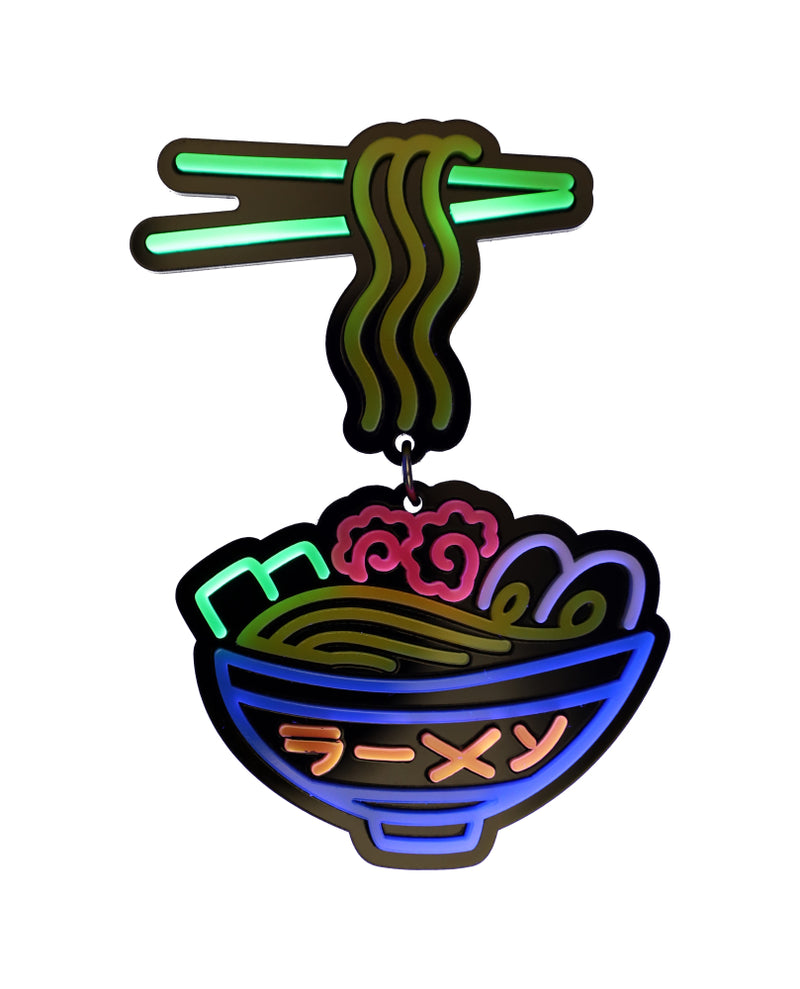 Neon Shine for the Ramen-Ya Brooch