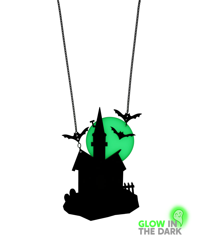 Night in the Haunted House Necklace -Glow in the Dark-
