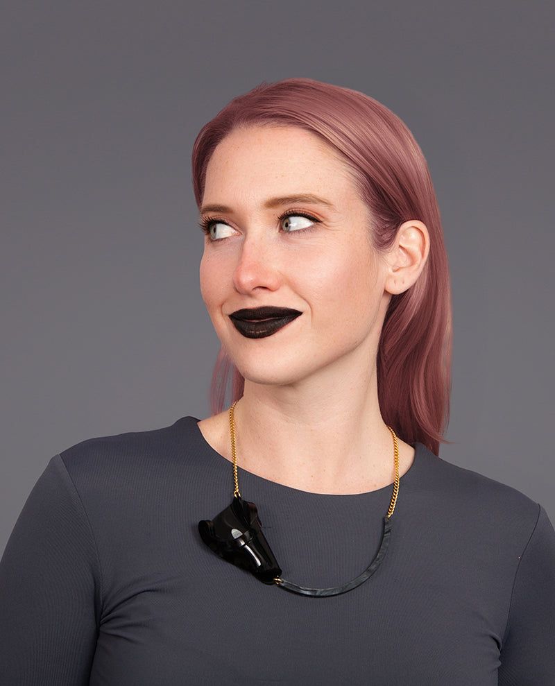 Noir Calla Lily Necklace