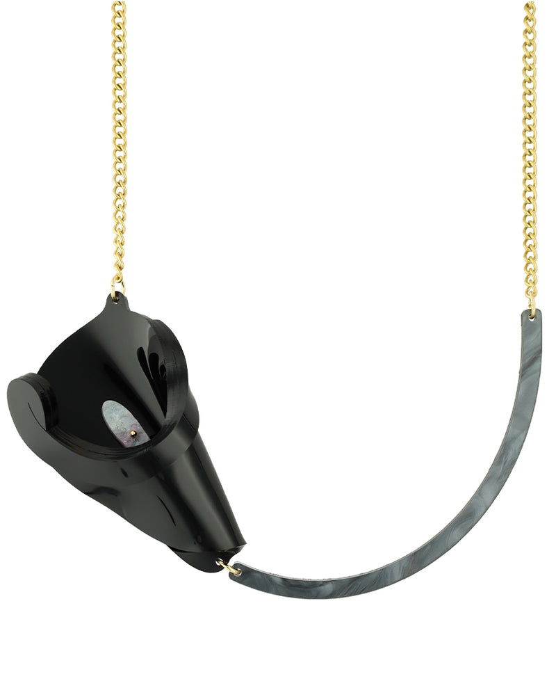 Noir Calla Lily Necklace