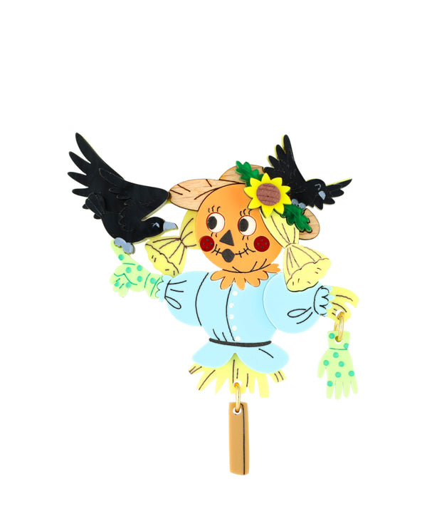 Not So Scary Scarecrow Brooch