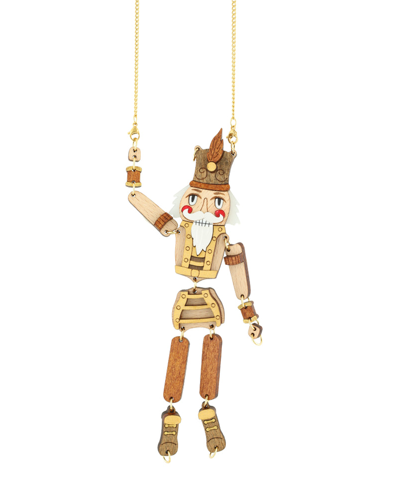 Nutcracker’s Wooden Frolic Necklace Interactive