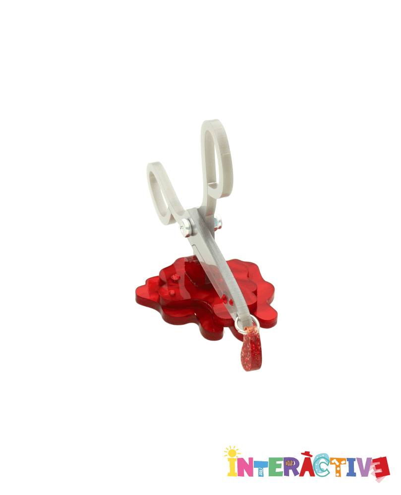 OUCH! Scissors Straight to my Heart Brooch -Interactive-