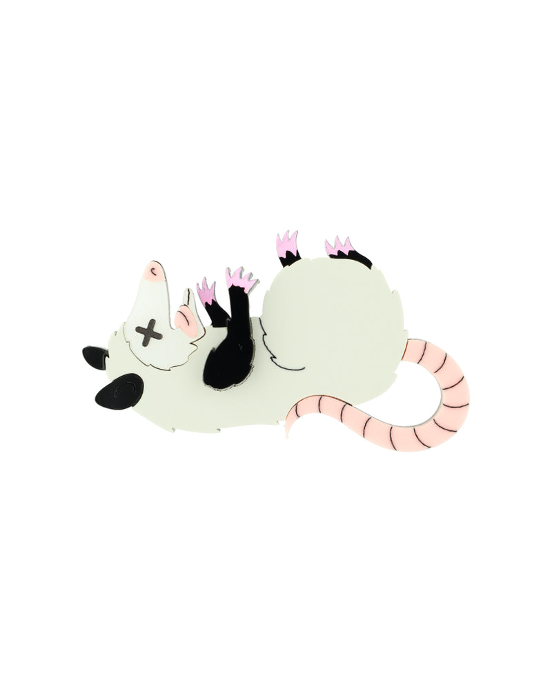Oh no, Tlacuache Playing Dead! Brooch