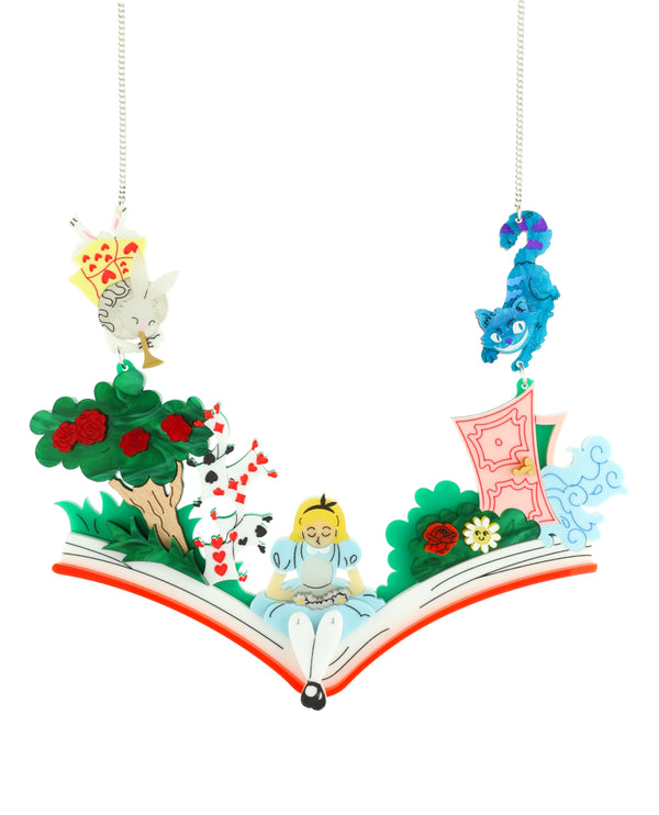 Open Book Alice’s Adventures in Wonderland Necklace