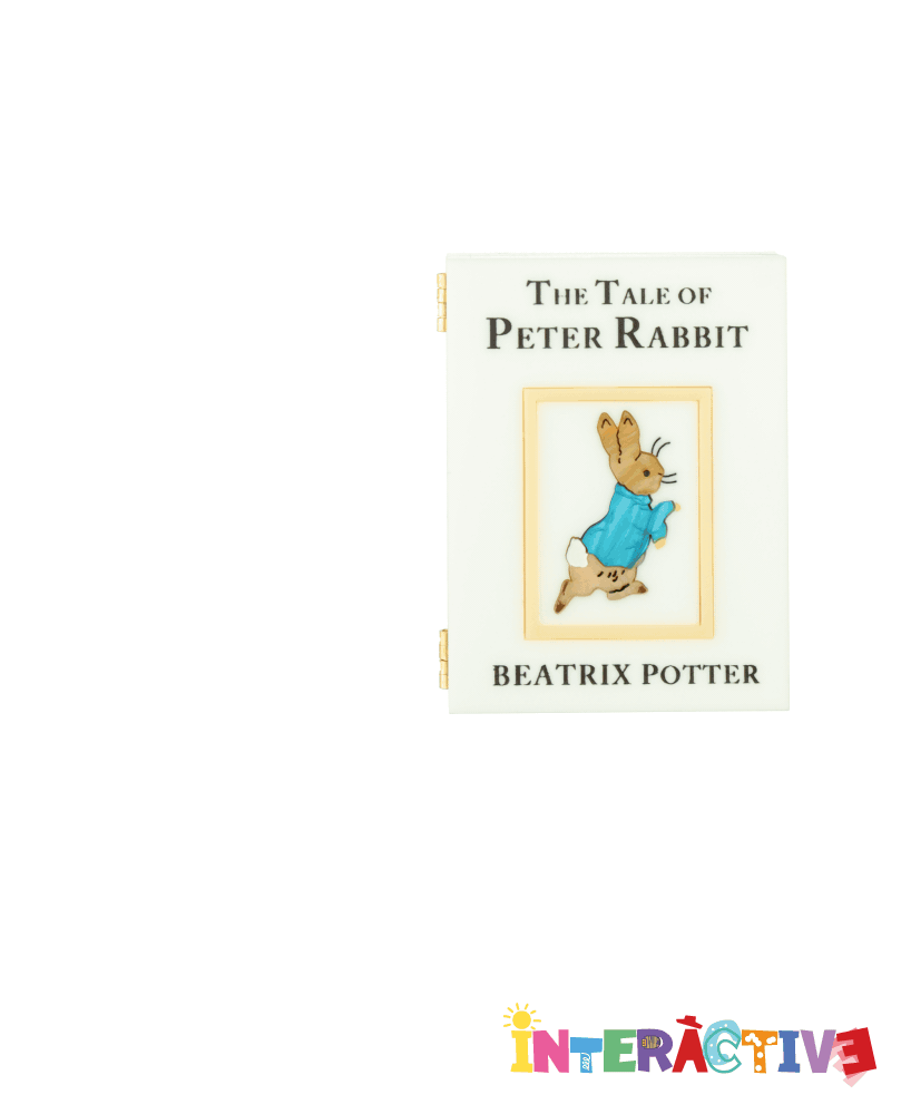Open Peter Rabbit’s Book Brooch -Interactive-