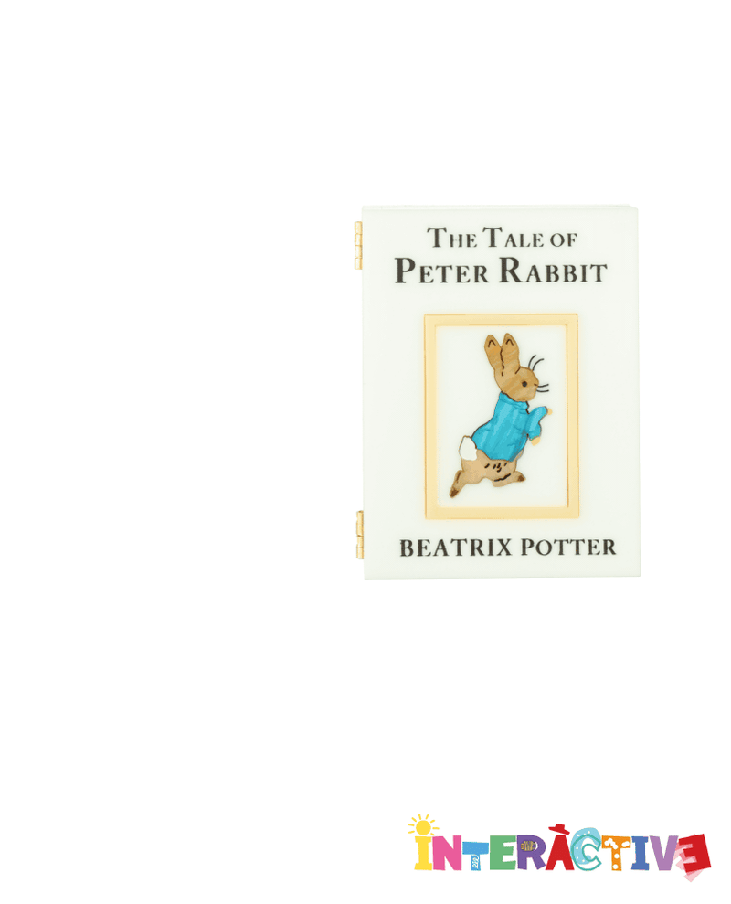 Open Peter Rabbit’s Book Brooch -Interactive-
