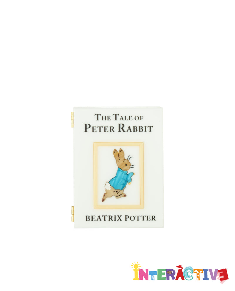 Open Peter Rabbit’s Book Brooch -Interactive-