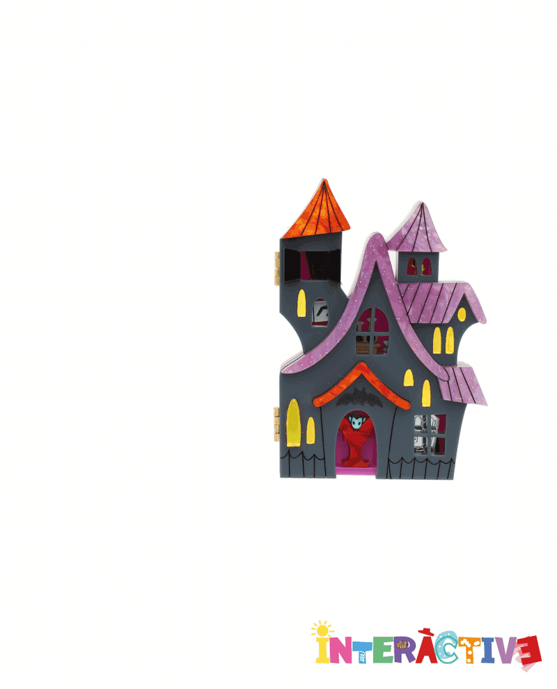 Open The Haunted House Brooch -Interactive-