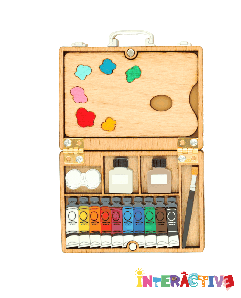 Open my Painting Kit Brooch -Interactive-