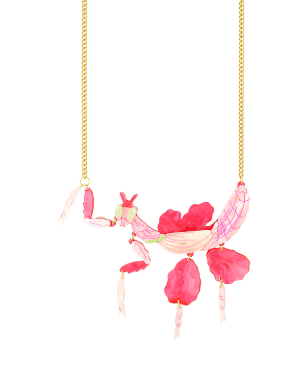 Orchid Mantis Elegance Necklace