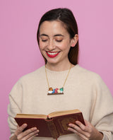 Organized Bookshelf Necklace