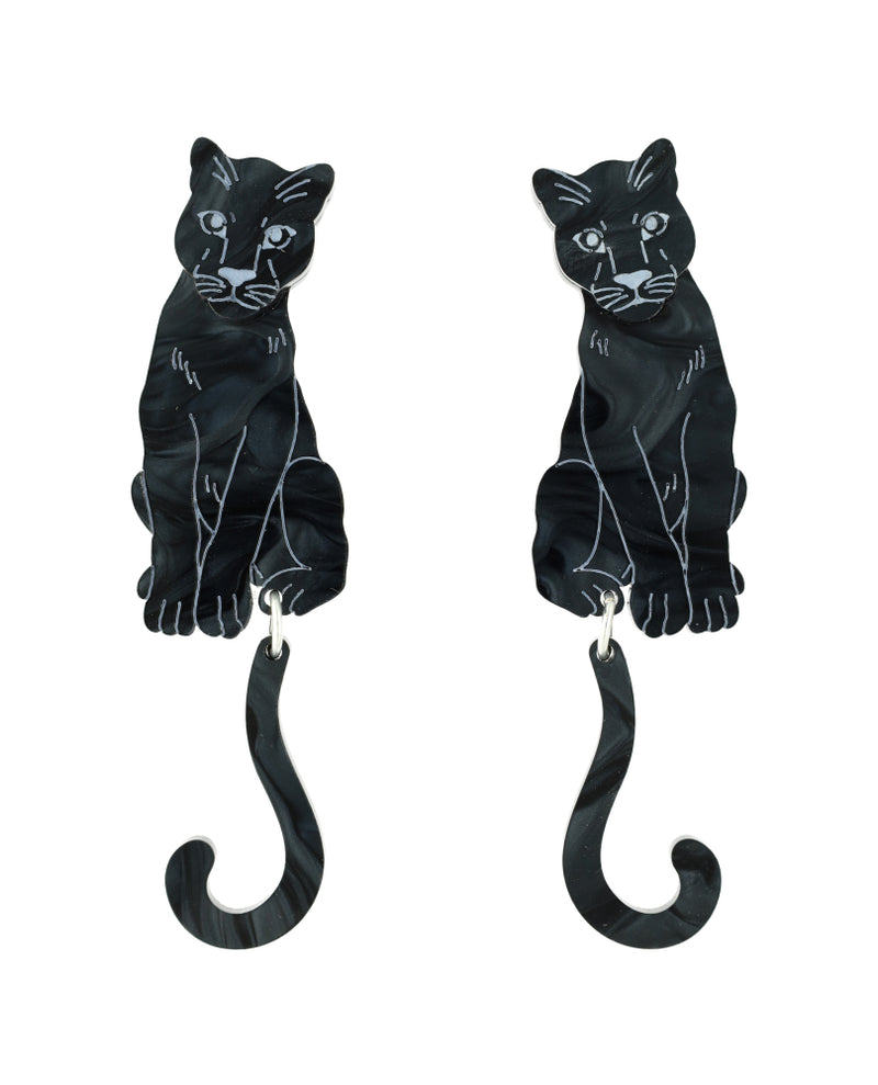Panthers Ready to Pounce Earrings