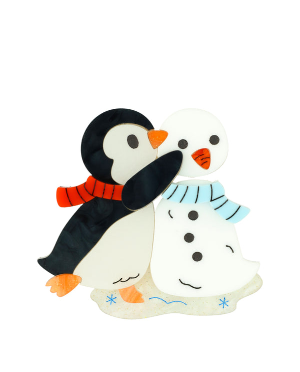 Penguin Snow Buddies Brooch
