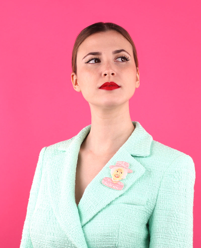 Classic Colourful Queen brooch