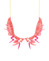 Pink praying mantis necklace