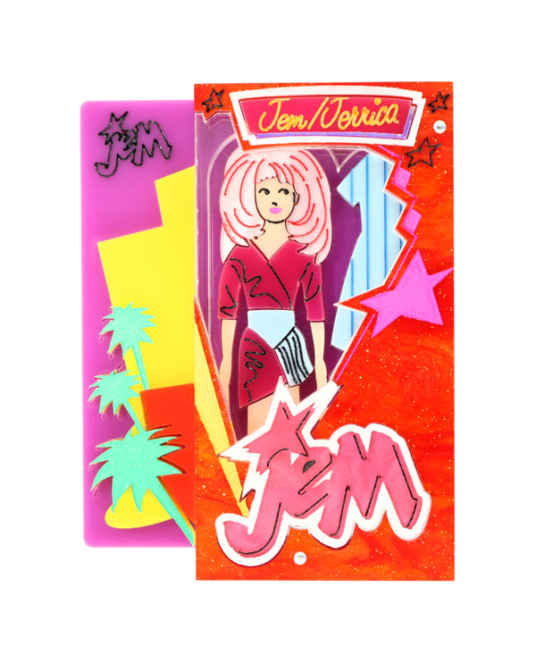 Play With My Jem Doll in the Box Brooch