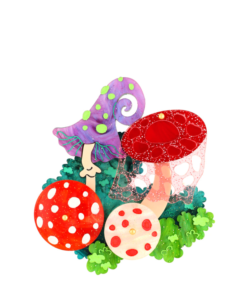 Poisonous Fungi Brooch