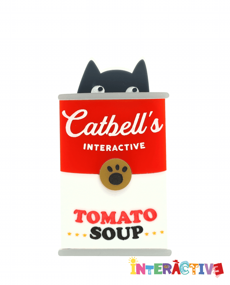 Pop Up Catbells Soup Brooch -interactive-