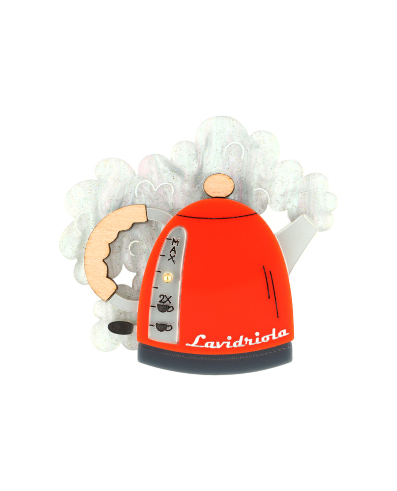 Pop the Kettle On Brooch