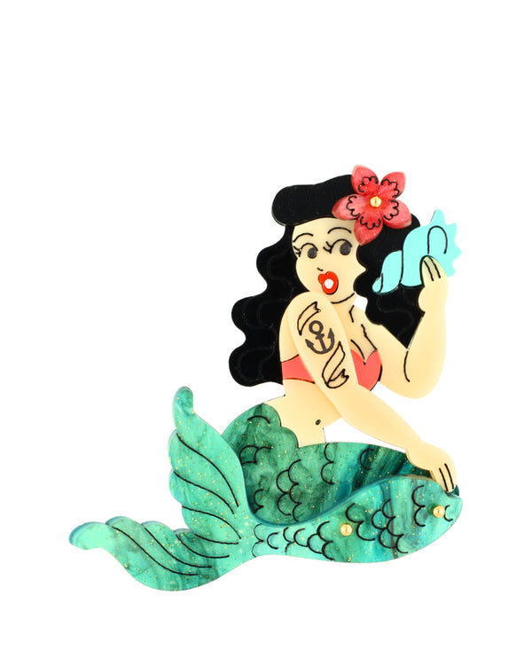Precious Pinup Mermaid Brooch