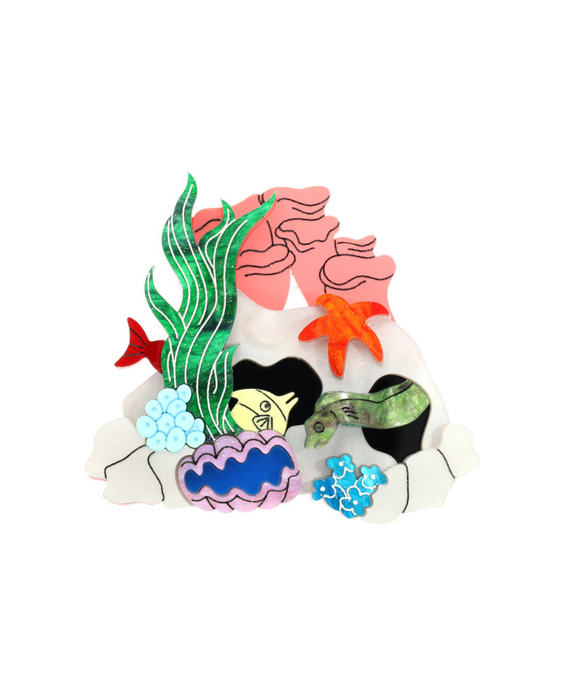 Precious Treasures In The Rocks brooch