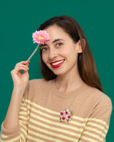 Pretty Pink Geraldton Wax Brooch