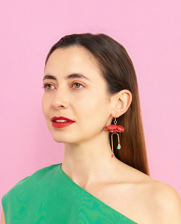Pretty in Pink Water Droplets Earrings