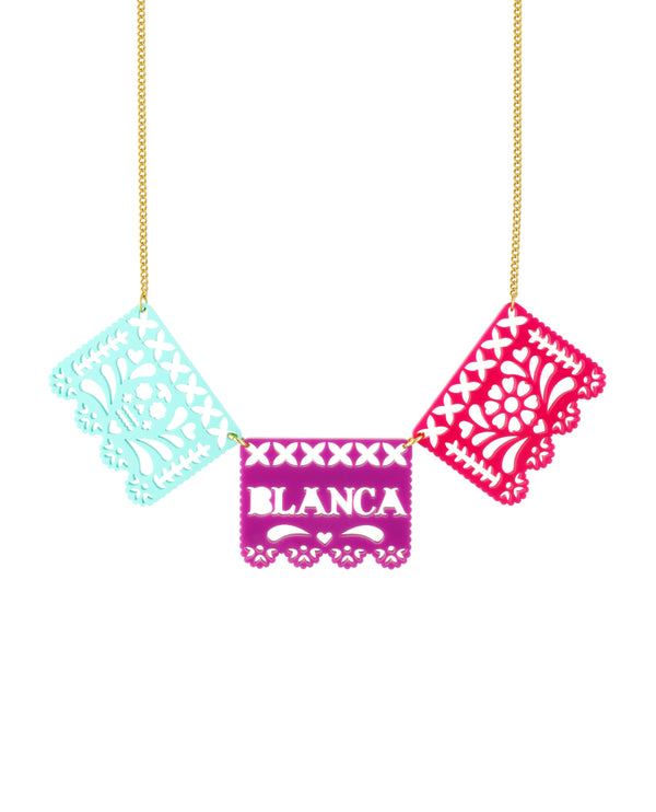 Pretty Papel Picado Necklace -Custom-
