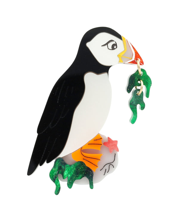 Puffin From Puffin Island brooch