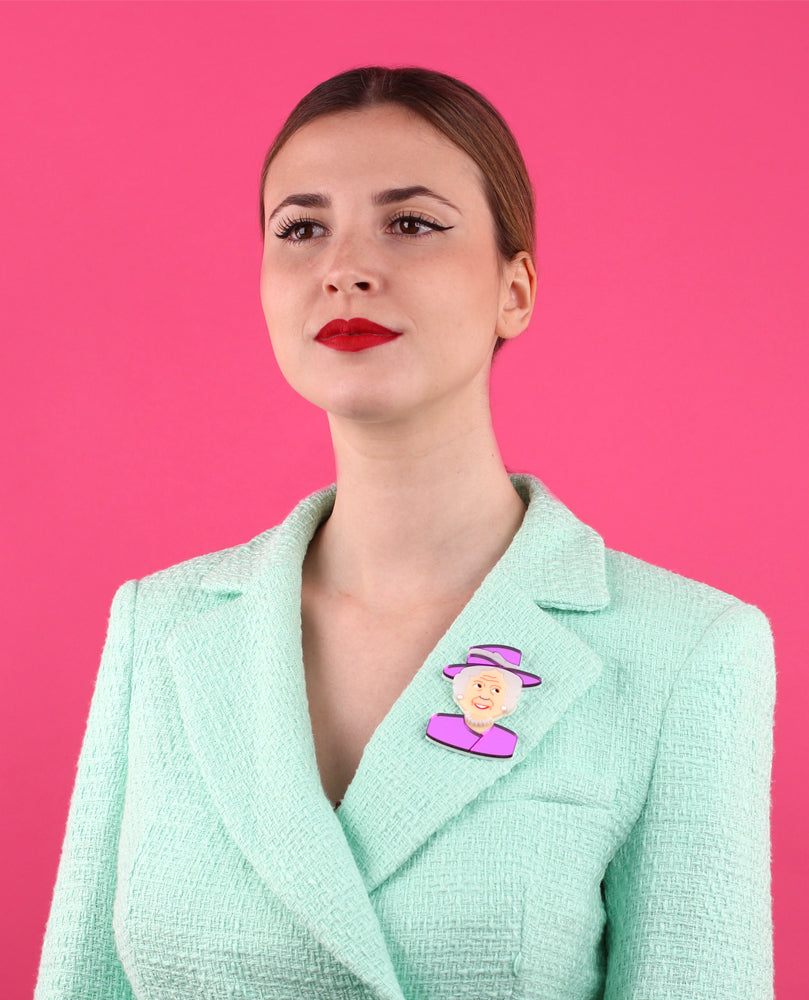Classic Colourful Queen brooch