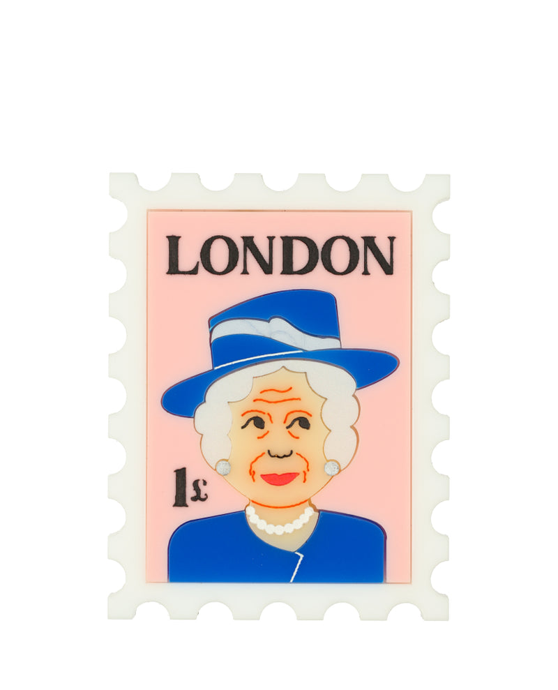 Queen Elisabeth Stamp Brooch