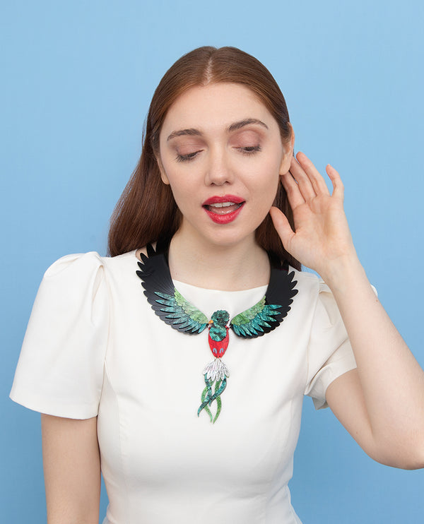 Quetzal Bonito Statement Necklace