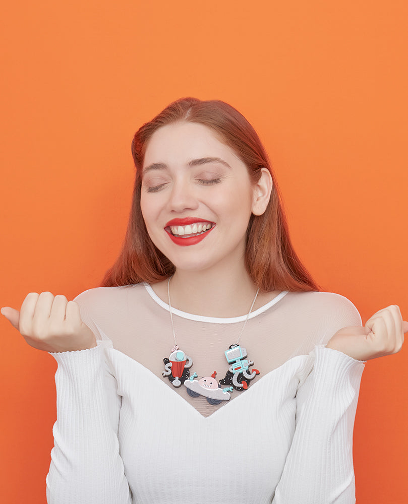 Quirky Robots Necklace