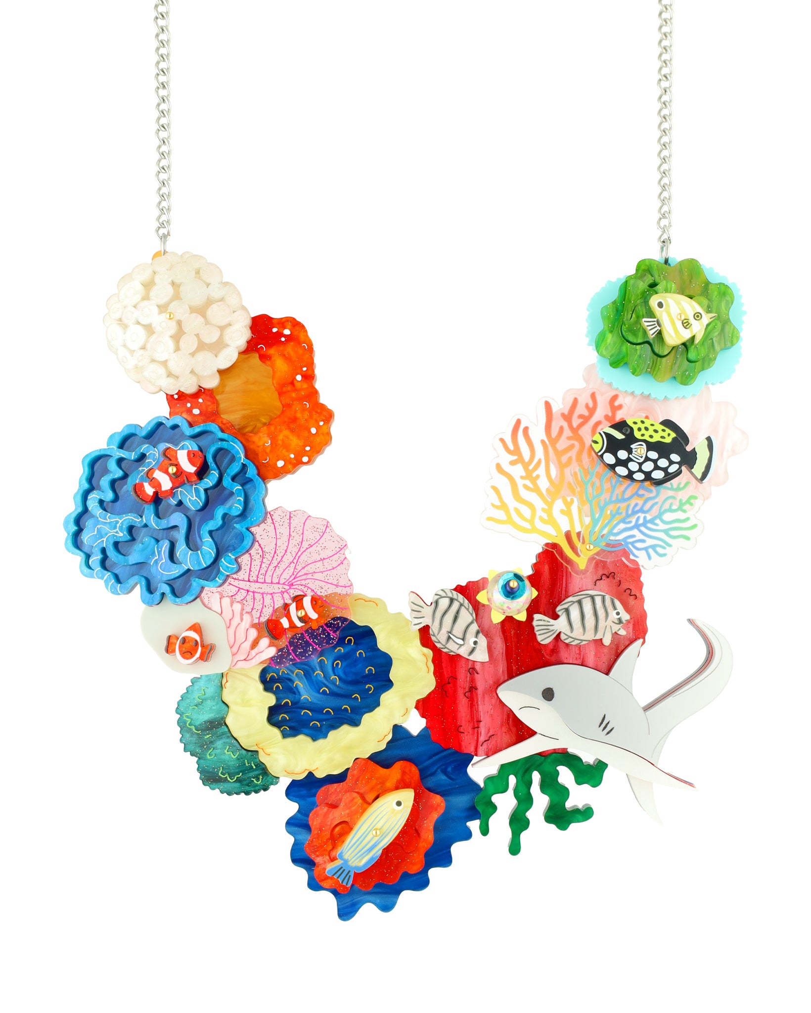 Rainbow Hues in the Coral Reef Necklace
