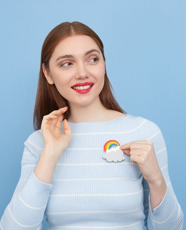 Rainbow Insert for Cloud Brooch