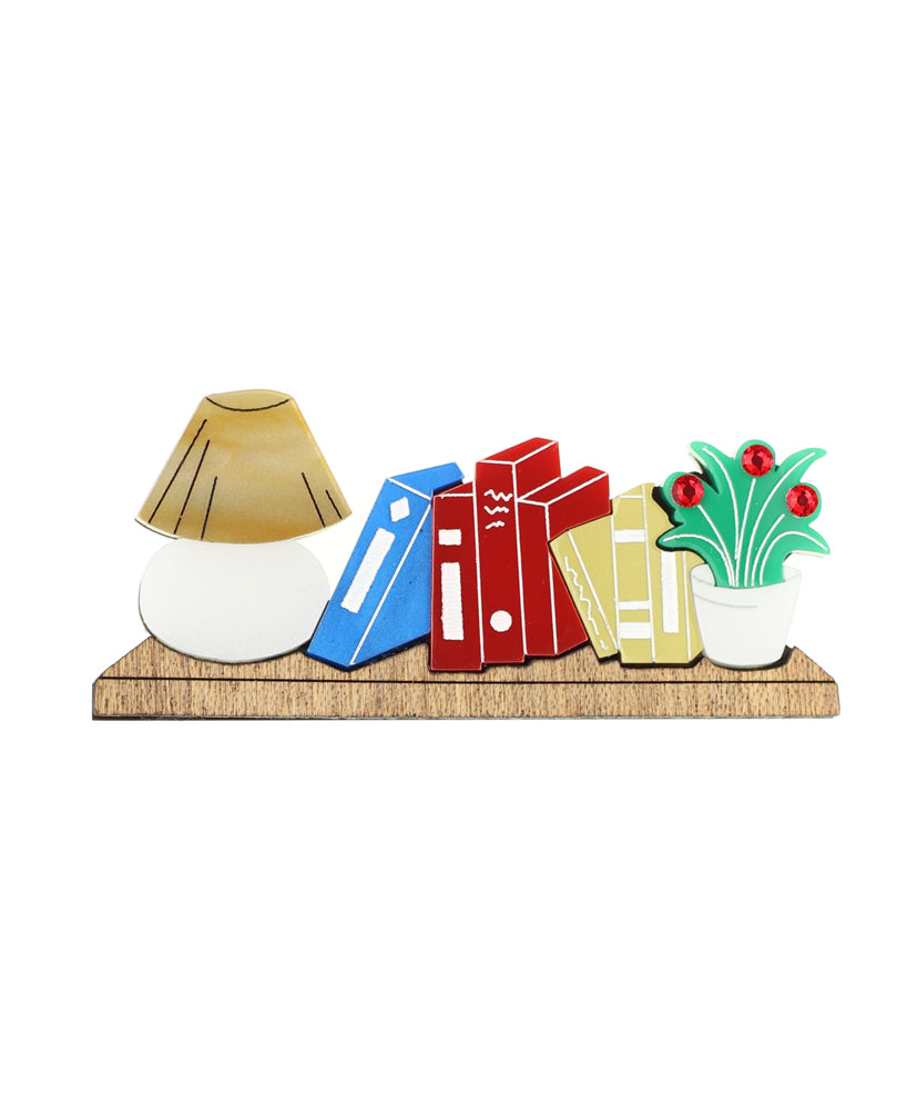 Reading corner brooch