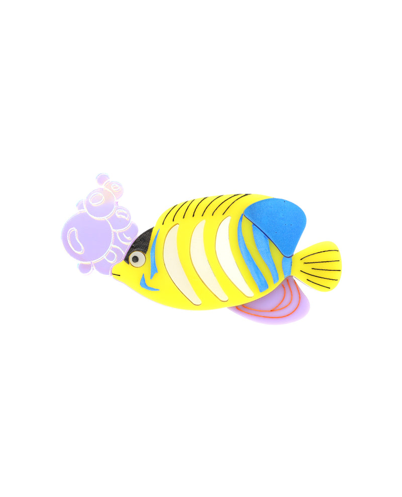 Royal Angelfish Swimming  brooch