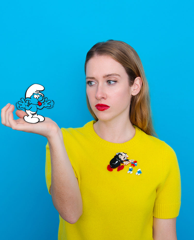 Run Away from Gargamel! Brooch and Pins