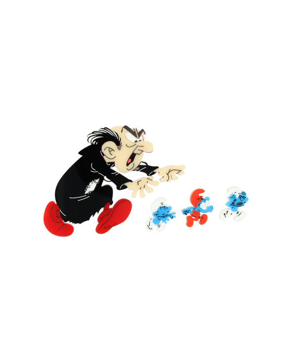 Run Away from Gargamel! Brooch and Pins