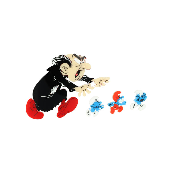 Run Away from Gargamel! Brooch and Pins – La Vidriola