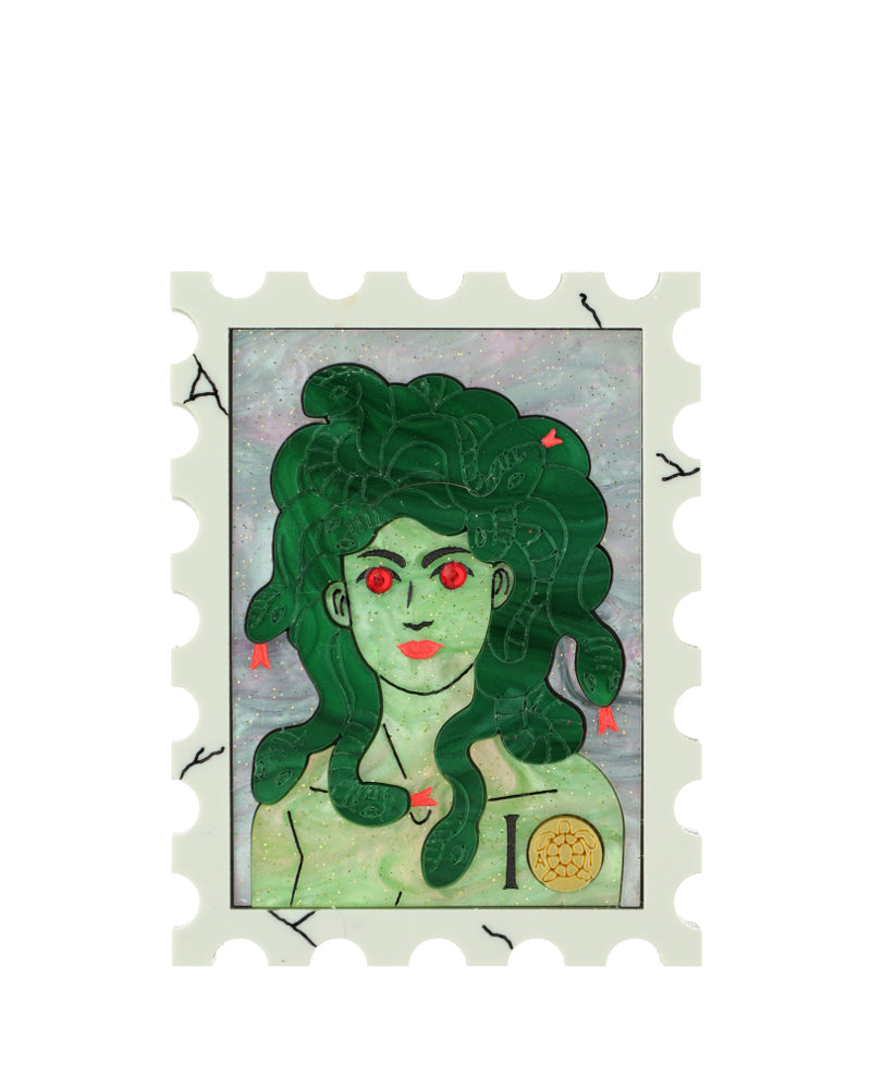 Set in Stone Medusa Stamp Brooch