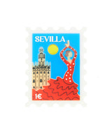 Sevilla Flamenco Stamp Brooch
