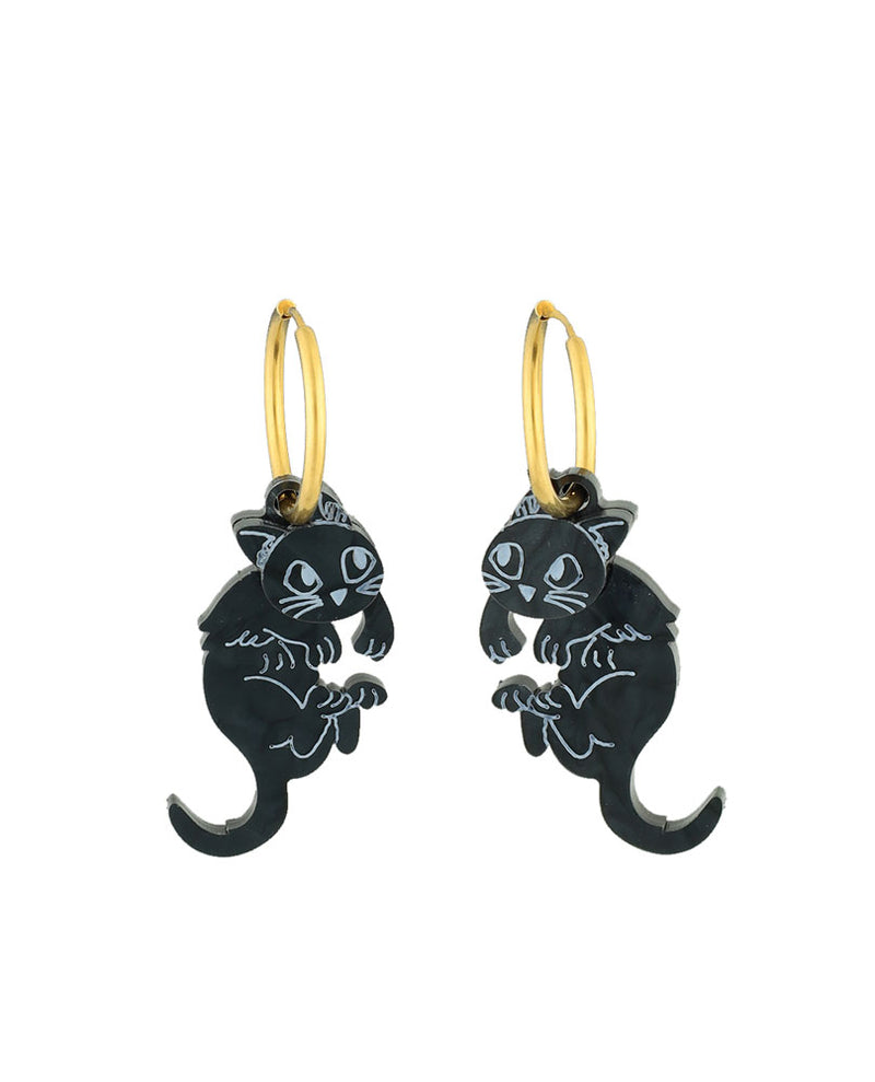 Shy Kitten Earrings