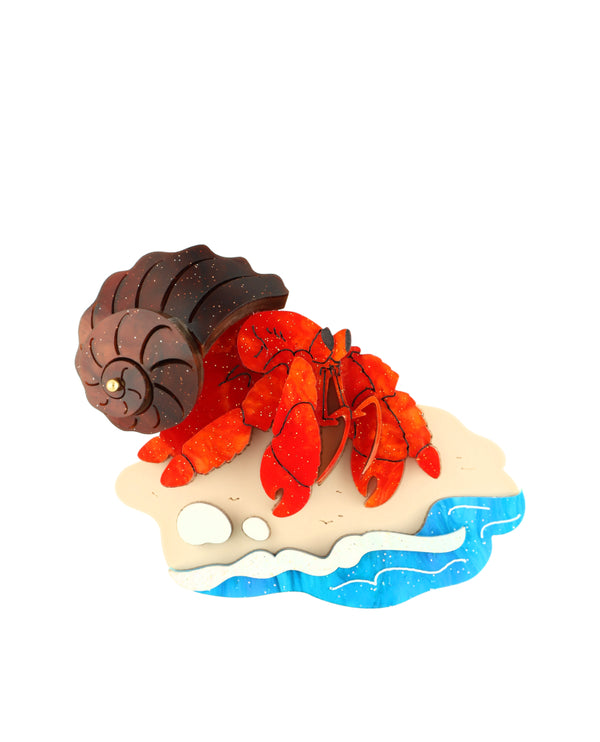 Shy Little Hermit Crab Brooch