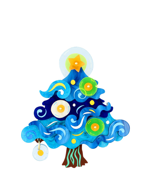 Silent Night, Starry Night Brooch