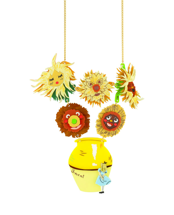 Singing Sunflowers Necklace