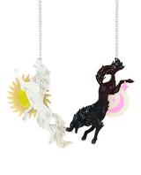 Sköll and Hati, the Sun and Moon Wolves Necklace